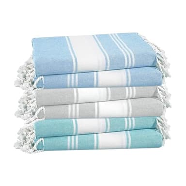 LANE LINEN Beach Towels 6 Pack, Bulk Beach Towels Oversized, Pool Towels for Adults, Pre-Washed, Sand Free Beach Towel, Fast Drying Beach Towel, 39"x71" - Classic Color - Image 1