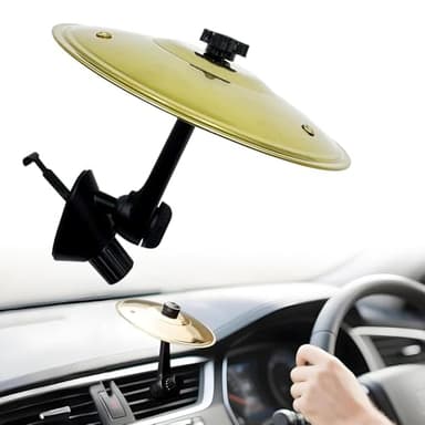 Car Cymbal, Car Cymbal Air Vent, Mini Drum Crash Cymbal For Car Vent, Suitable For All Types Of Vehicles (Gold) - Image 1