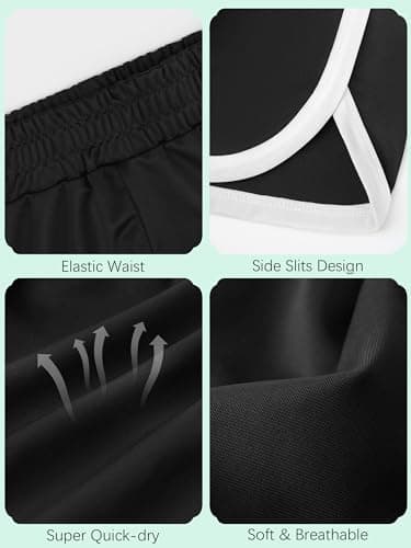 Aikuco 4 Packs Girls Athletic Shorts Toddler Soccer Running Active Dolphin Dry-Fit Kids Gym Workout Performance Shorts Mixed Color B 6-7Y - Image 3