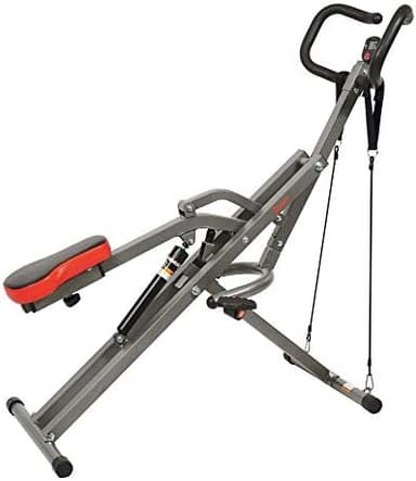 Sunny Health & Fitness Row-N-Ride PRO, Full Body Combo Squat Machine w/Optional Resistance Band, Easy Setup Ab Workout Exercise Equipment for Home, Whole Body Cardio, Optional SunnyFit App Connection - Image 6