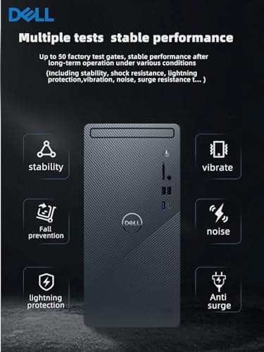 Dell Inspiron Intel Core i7-12700 Tower Desktop | 64GB RAM | 1TB SSD+1TB HDD | Intel UHD 770 Graphics | RJ45 | Wi-Fi + Bluetooth | Windows 11 Pro | Business & Home Use - Image 4