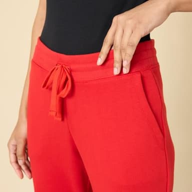 Amazon Essentials Women's Straight Leg Sweatpants with Drawstring for Women, Fleece - (Available in Plus Size), Red, X-Large - Image 3