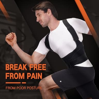 PANUSU Back Brace Posture Corrector for Men and Women - Adjustable Full Back Brace Posture Corrector Straightener For Upper and Lower Back Pain Relief - Scoliosis, Hunchback, Spine Corrector - Large - Image 9