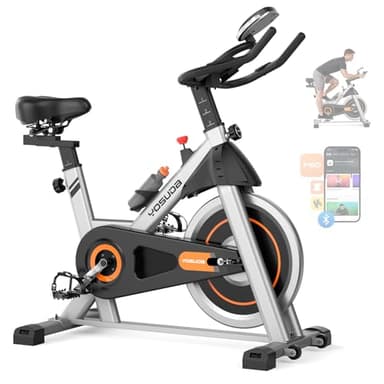 YOSUDA Exercise Bike, Brake Pad Stationary Bike for Home with Exclusive App, Magnetic Indoor Cycling Bike with 300 lb Weight Capacity, Low Noise, Tablet Holder and Fitness Courses for Weight Loss - Image 1