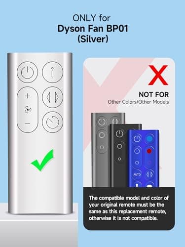 New Replace BP01 Remote Control for Dyson BP01 Cool Fan Air Purifier (Color: Silver) - Image 2