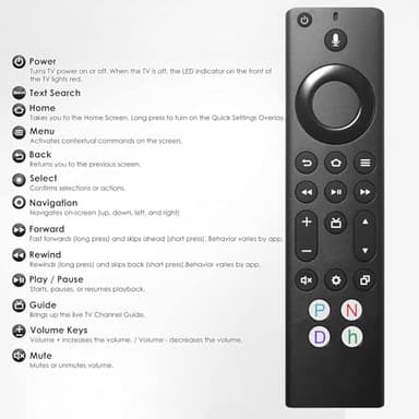 Replacement Voice Remote Control for All Insignia/Toshiba/Pioneer Smart TVs, Compatible with TV Stick, TV Cube - Image 3