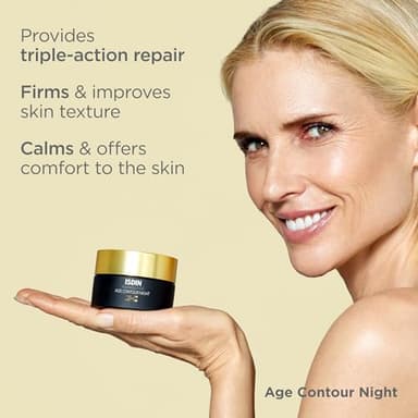 ISDIN Age Contour Night Face and Neck Cream with Melatonin and Peptides, 1.8 Oz - Image 4