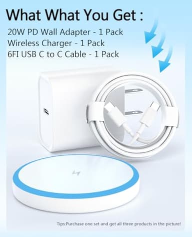 Magnetic Wireless Charger 15W with 20W Adapter & 6ft Cable – MagSafe Charger for iPhone 16/15/14/13/12 Pro/Max/Plus/Mini & AirPods 3/2/Pro – Fast Wireless Charging Pad for Home, Office, Travel - Image 6