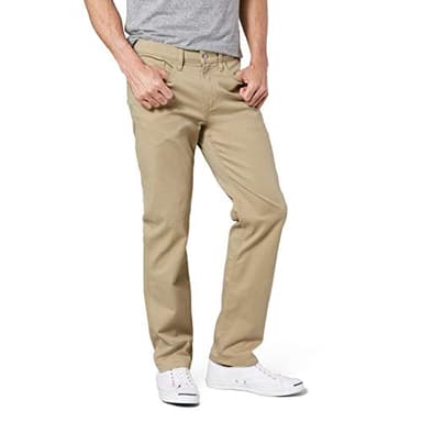 Dockers Men's Straight Fit Jean Cut All Seasons Tech Pants Big & Tall, New British Khaki, 38W x 36L - Image 2