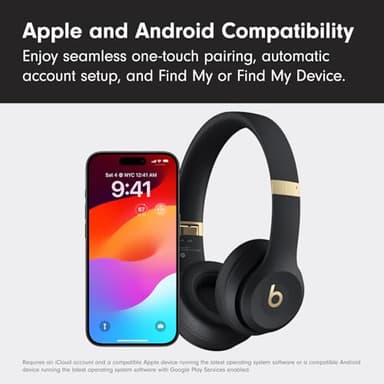 Beats Solo 4 - Wireless Bluetooth On-Ear Headphones, Apple & Android Compatible, Up to 50 Hours of Battery Life - Black & Gold - Image 6