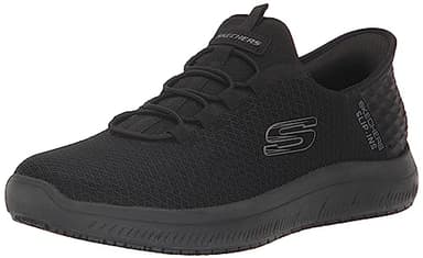 Skechers Men's Summits Colsin Sr Hands Free Slip-Ins Sneaker, Black, 9.5 Wide - Image 1