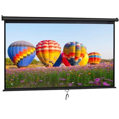 ZENY Outdoor Projector Screen Pull Down 80 Inch 16:9 HD Projection Screen, Roll Down Ceiling Projector Screen, Portable Indoor Outdoor Movie Screen - Image 8