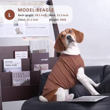 MIGOHI Dog Clothes for Large Dogs,Dog Shirts,Spring Summer Clothes,XL Sleeveless Vests T-Shirt,Tank Top for Large Size,Border Collie,Pitbull,XL,Brown - Image 6