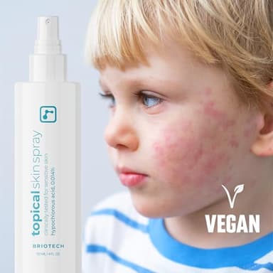 BRIOTECH Topical Skin Spray, Hypochlorous Acid Spray for Sensitive Skin, HOCl Facial Mist, Full Body Support Against Irritation, Calm Redness, Soothe Foot & Scalp, 8 oz (1 Pack) - Image 10