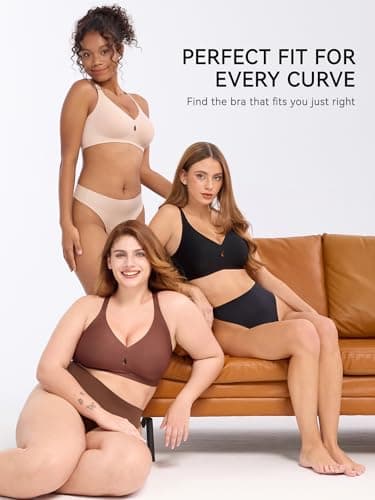 LUCKMEEY Bras for Women No Underwire Push Up Wireless Bra Seamless Bras Full Coverage Supportive Everyday Bra with Lift - Image 5