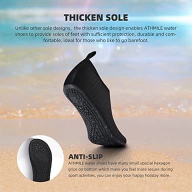 Water Shoes for Women Men Vacation Essentials Travel Beach Fashion Wear Accessories Must Haves Beach Fashion Wear Kayak Necessities Trip Boat Fish Item Swim Socks Adult Youth Size 7-8 Women/6-7 Men - Image 4