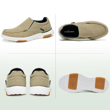 OrthoComfoot Orthopedic Durable Shoes for Mens, Comfortable Plantar Fasciitis Loafers for Ball of Foot Pain, Diabetic Supportive Slip-On for Lower Back Khaki Size 11.5 - Image 6