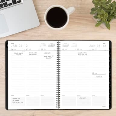 AT-A-GLANCE 2025 Planner, Weekly & Monthly, 8-1/4" x 11", Large, Contemporary Lite, Black (7095XL0525) - Image 2