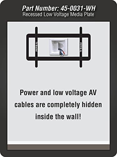 DATA COMM Electronic 45-0031-WH Recessed Low Voltage Media Wall Plate w/ Built-In Duplex Receptacle Outlet, Cable Management - Elevate Your Home Entertainment w/ Stylish White Panel - Image 6