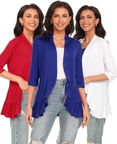 Argstar Women's 3/4 Sleeve Cardigan (S-3XL - Image 3