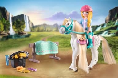 Playmobil Horses of Waterfall Washing Station with Isabella and Lioness - Image 7