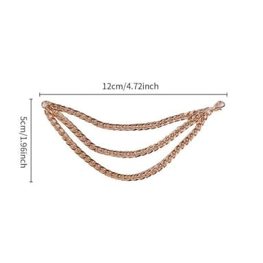 2026 New 17cm Doll Fashion Clothes Set: Black Head Cover, Three-Layer Gold Necklace - Funny Outfits & Accessories for Unique Style (Doll Not Included) - Image 6
