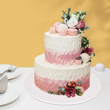 12 PCS Cake Drums 10 Inch, 10inch Drum, Cake Boards 10 Inch Round, 1/2" Thick Cardboard, Sturdy Circle, Base para Pastel Cardboard Base White Cake Boards for Wedding - Image 2