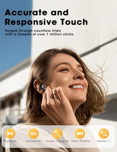 ZZU Wireless Earbuds, 2025 Ear Buds with Big Bass Stereo Sound, Lightweight Bluetooth Earbuds with 48 Hours Playtime, in-Ear Fit Earphones, IPX7, Hands-Free Calls with Al for iPhone, Android, Pad - Image 7