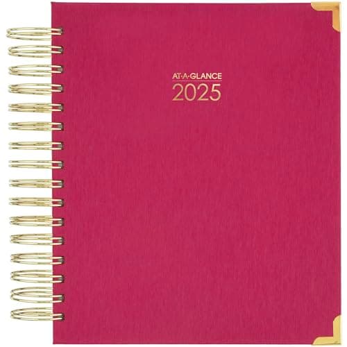 AT-A-GLANCE 2025 Planner, Daily & Monthly, 7" x 8-3/4", Medium, Hardcover, Harmony, Berry (6099-806-59-25) - Image 1
