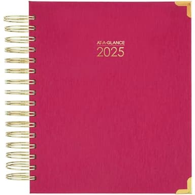 AT-A-GLANCE 2025 Planner, Daily & Monthly, 7" x 8-3/4", Medium, Hardcover, Harmony, Berry (6099-806-59-25) - Image 1