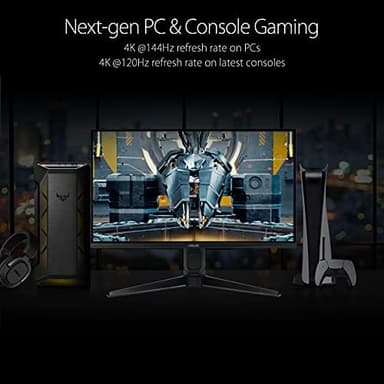 ASUS TUF Gaming 28” 4K 144HZ DSC HDMI 2.1, Monitor (VG28UQL1A) - UHD (3840 x 2160), Fast IPS, 1ms, Extreme Low Motion Blur Sync, G-SYNC Compatible, FreeSync Premium, Eye Care, DCI-P3 90%,Black - Image 4