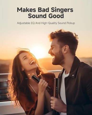 Ikarao Smart Karaoke Machine for Adults - with Lyrics Display, 32GB Karaoke Tablet, 2 Wireless Mics, Professional Karaoke System, 300W Peak Power, 4 DJ Lights, Karaoke Speaker for Any Occasion - Image 4