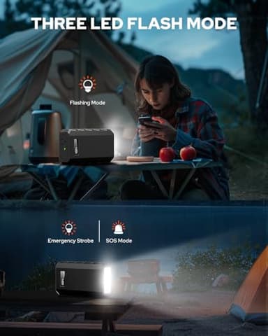 SinKeu Portable Power Bank with AC Outlet, 65W/110V Portable Laptop Charger with QC3.0 USB*1/USB-C *1, 88.8Wh/24000mAh Laptop Power Bank Fast Charging for Camping Travel Home Power Backup - Image 4