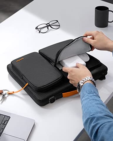 tomtoc 360 Protective Laptop Shoulder Bag for 16-inch MacBook Pro M4/M3/M2/M1 Pro/Max A3403 A3186 A2991 A2485 2024-2019, Water-resistant Sleeve for Dell XPS 15 Surface Book 3 The New Razer Blade 16 - Image 9