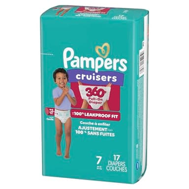 Pampers Diapers - Cruisers 360 - Size 7, 17 Count, Babyproof up to 100% Leakproof Pull-On Diaper (Packaging May Vary) - Image 11