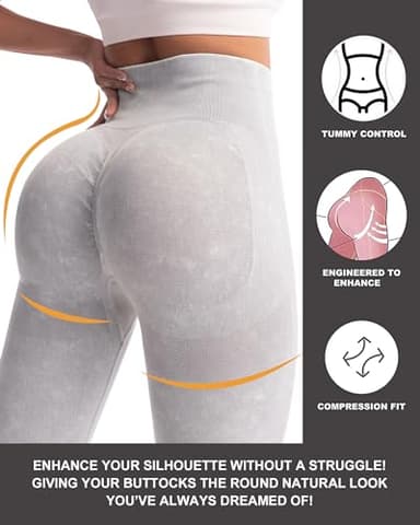 CHRLEISURE Workout Leggings Sets for Women, Gym Scrunch Butt Butt Lifting Seamless Leggings 3 Piece (Black,MS Black, Gray, L) - Image 2