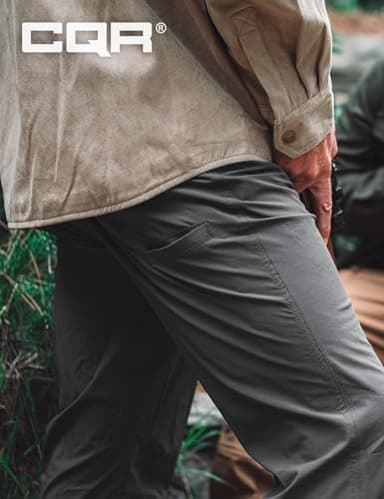 CQR Men's Vent Stretch Pants, Quick Dry Lightweight Casual Cargo Pants, Water Resistant Straight-Fit Utility Work Pants, Shendo Flex Carbon Grey, 32W x 30L - Image 4