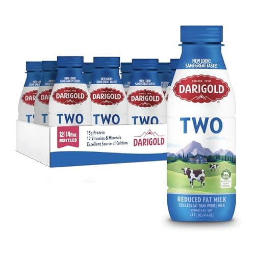 Darigold Milk 2 Percent, Reduced Fat Shelf Stable Milk with 12 Essential Nutrients, 15g Protein, rsBT Free - 14oz, 12 Pack (Two Percent) - Image 1