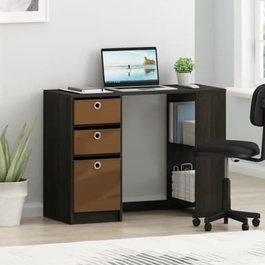 FURINNO Computer Study Writing Desk, Espresso, Model:15110EXBR - Image 2