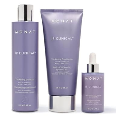 MONAT IR Clinical System – Complete Hair Care Restoration Kit with Thickening Shampoo, Conditioner & Thinning Defense Serum – Strengthens, Protects, & Revives Hair for Thicker, Fuller-Looking Results - Image 1