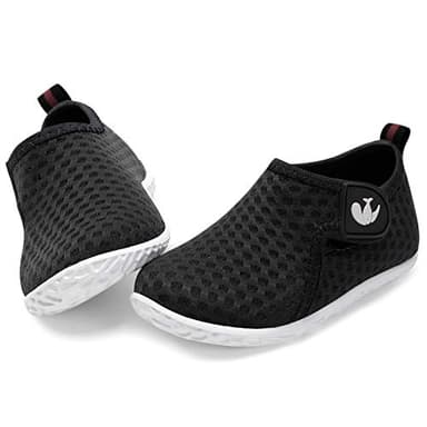 Toddler Water Shoes Quick Dry Non-Slip Water Barefoot Sports Swim Shoes for Kids Boys Girls Black 18-24 Months Infant - Image 5