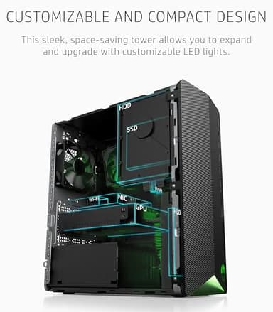 HP Pavilion Tower Desktop Computer, Intel Hexa-Core i5-10400F (Beat i7-8700), 32GB DDR4 RAM, 1TB PCIe SSD, GeForce GT 610 2GB, USB WiFi Adapter, RJ-45, Type-C, HDMI, VGA, Windows 11 Pro, WE/PGPY - Image 6