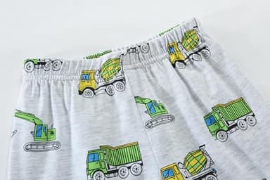 Little Hand Construction Truck Boys 4 Pieces Pajamas Sets Cotton Pjs Children Sleepwear Bulldozer Toddler Jammies 4t - Image 4