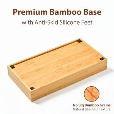 Umilife Bamboo Kitchen Drawer Organizer, 7 Inch Silverware Utensils Tray Holder for Small Drawer, Wood Caddy for Flatware Cutlery Knives - Image 4