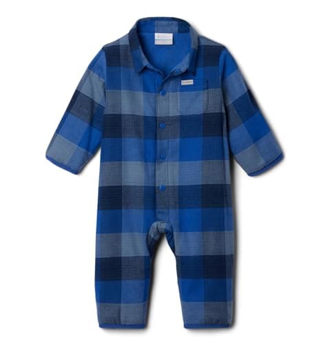 Columbia Baby Cornell Woods Flannel Bunting, Collegiate Navy Ombre Buffalo, 0/3 - Image 1