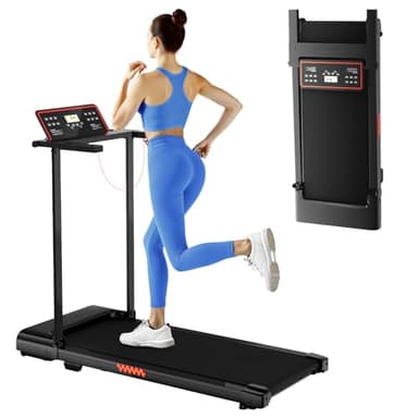 Treadmill with Handle Bar, 3.0HP Walking Pad Treadmill, Portable Compact Walking Pad with Handle, Treadmills for Home Samll Space, Running Electric Small Treadmills, 320 LBS Capaticy,LED Display - Image 1