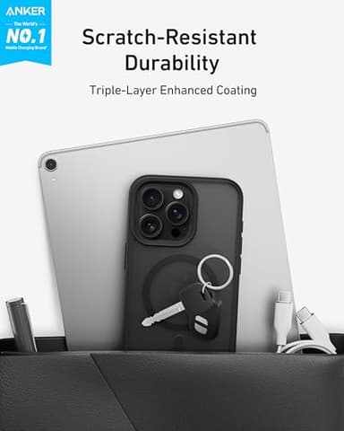 Anker MagGo Matte Magnetic Phone Case for iPhone 16, Ultra-Slim, Scratch-Resistant, and Durable Protective Cover, Compatible with MagSafe, Black - Image 2
