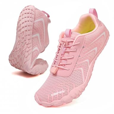 UBFEN Water Shoes Aqua Swim Shoes Mens Womens Beach Sports Quick Dry Barefoot for Boating Fishing Diving Surfing Z8 Pink Color Size US 7 Women 6 Men - Image 2