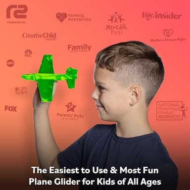 Foam Airplanes - Stocking Stuffers for Kids All Ages 4 5 6 7 8 9 + Year Old - Best Toy Gift - Boy Toys Stocking Stuffer Gifts - Air Plane Gift Idea - Easter Basket Gifts for Boys & Girls Party Favors - Image 2
