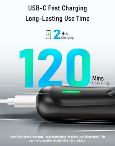 dodiff Dog Paw Trimmer with LED Light, Rechargeable Cordless Dog Clippers with Wider Blade for Grooming Pet's Paw Pad, Low Noise 2 Speed Electric Cat Hair Shaver for Small Areas - Image 5